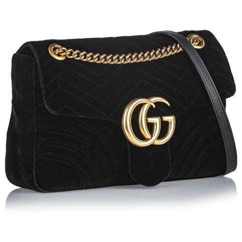 gucci sac velour noir|sacs Gucci petite taille.